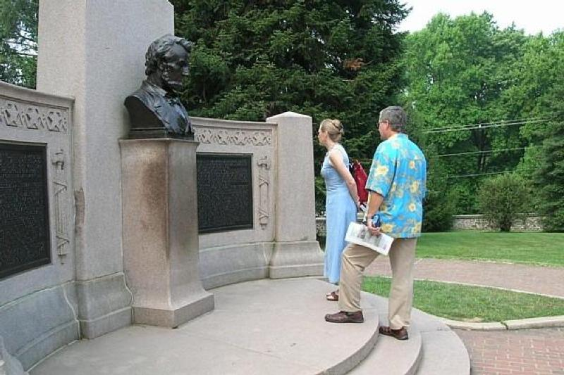 Park Visitors at Lincoln Speech Memorial